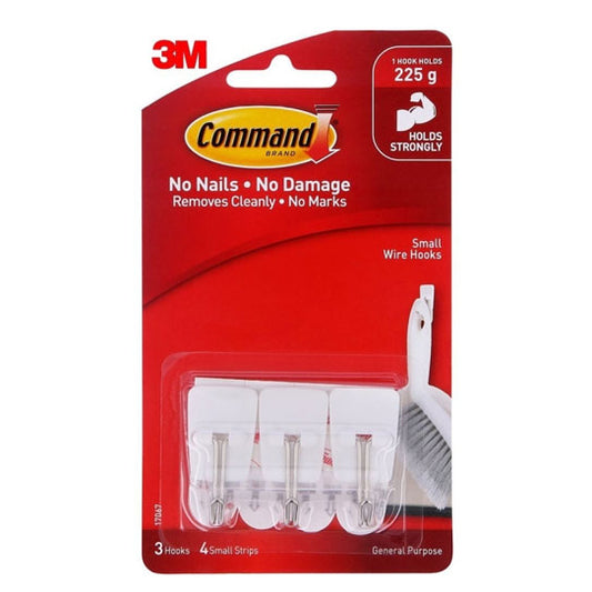 Command 17067 Small Utensil Hooks 3 Pack - 6 Box