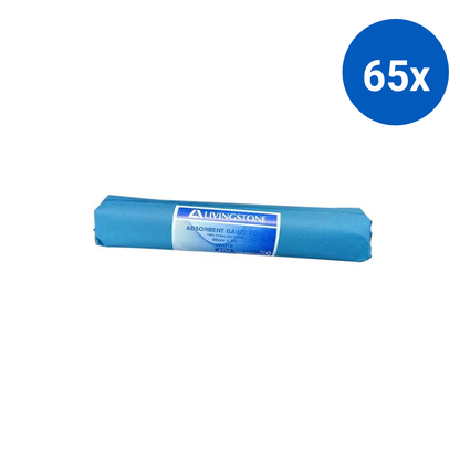 Livingstone Gauze Absorbent Cotton BP Non-sterile 4-Ply 90cm x 5m Roll - Blue x65