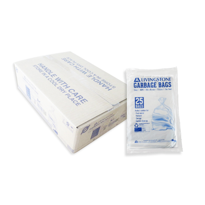 Livingstone Garbage Bag Bin Liner 73L 90 x 76cm 13 Microns 250 Pcs/Carton - Clear x10