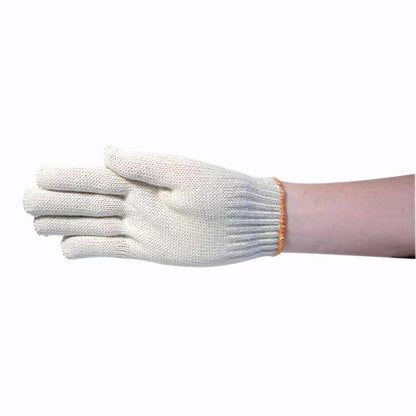 Livingstone Cotton Gloves Seamless Knitted 2mm Thick Large 12 Pairs/Bag - White x30