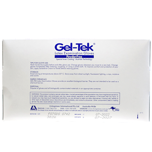 Geltek Latex Examination Gloves AS/NZ Polymer Coated Small Size 100 Pieces/Box 10 Boxes/Carton - Cream x5