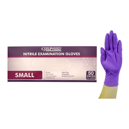 CytoProtec Extra Thick Nitrile Examination Gloves Small 50 Pcs/Box - Purple x25