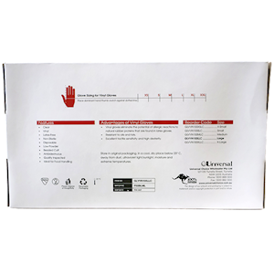 Sofeel Vinyl Gloves Large Size Recyclable Low Powder HACCP Grade 100/Box - Clear x90