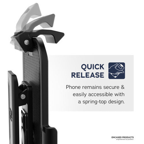 Encased Clear Back Case iPhone 12 Mini with Belt Clip Holster - Clear