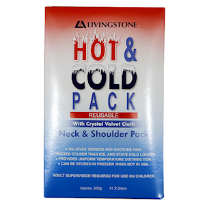 Livingstone Hot and Cold Pack with Crystal Velvet Cloth  41x34cm 500g 1/Box - Blue x25