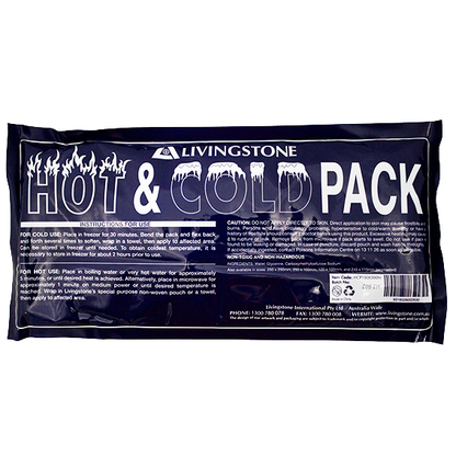 Livingstone Hot and Cold Pack 15 x 30cm 400g Reusable - Clear Non-Staining Gel x45
