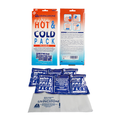 Livingstone Hot & Cold Pack 24.5 x 11.5cm 200g with Pouch Gel 2/Box - Clear x40