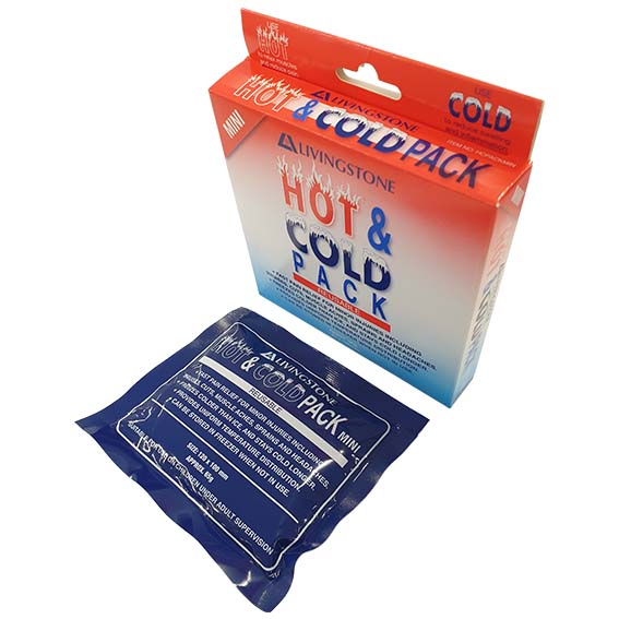 Livingstone Hot and Cold Pack 10 x 12cm 65g Mini Reusable - Clear Non-Staining Gel x125