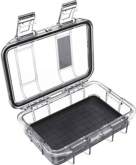 Pelican M50 Waterproof Hard Micro Case with Black Liner - Clear/Black