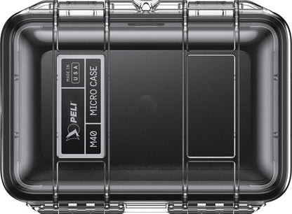 Pelican M40 Waterproof Hard Micro Case with Black Liner - Clear/Black