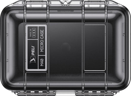 Pelican M40 Waterproof Hard Micro Case with Black Liner - Clear/Black