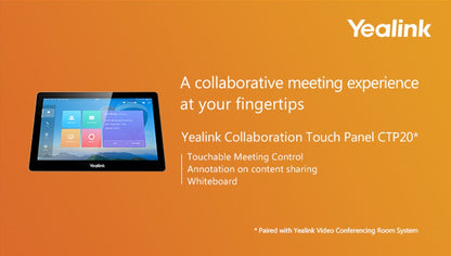 Yealink CTP20 Collaboration Touch Panel Multi‑Participant Annotation & Interactive Meeting Control