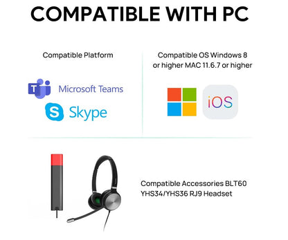 Yealink MP45 USB Teams Phone Desk Corded Phone