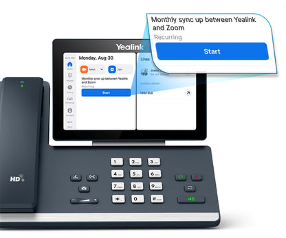 Yealink MP58 Zoom IP Phone Android 9.0 with 7" Touchscreen & HD Audio