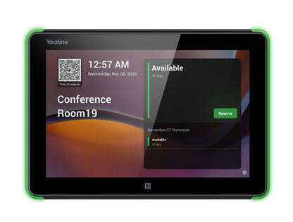 Yealink RoomPanel 8‑Inch Android Scheduling Panel with Flush Mount Kit
