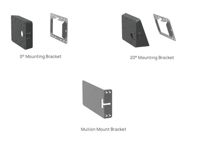 Yealink RoomPanel Mount Kits 0° Wall, 20° Wall & Mullion Mount Brackets