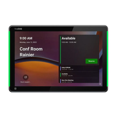Yealink RoomPanel Plus E2 10.1‑Inch Android 13 with Anti‑Fingerprint Multifunctional Meeting Room Scheduling Panel
