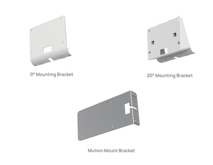 Yealink RoomPanel Plus Mount Kits 0° Wall, 20° Wall & Mullion Mount Brackets