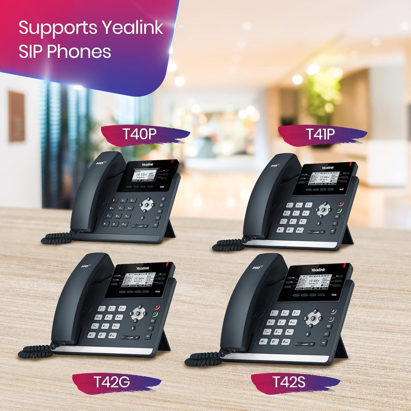 Yealink WMB‑T40/T41/T42‑WB Wall Mount Bracket for Yealink iP Phones