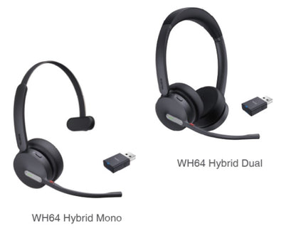 Yealink WH64 Hybrid Mono Wireless DECT Headset with Charging Stand