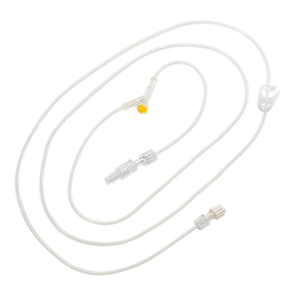 Multigate Tube Extension Set with Injection Site Minimum Volume 165cm Female to Male Luer Lock with Rotating Collar - White x210