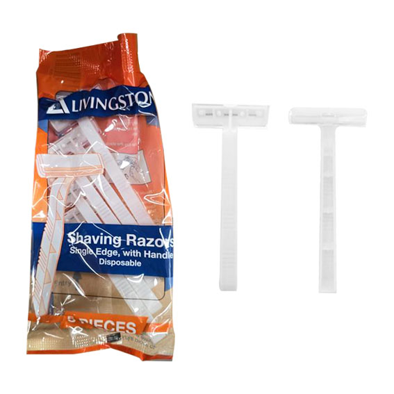 Livingstone Disposable Shaving Razors 5/Bag 20 Bags/Box - White x20