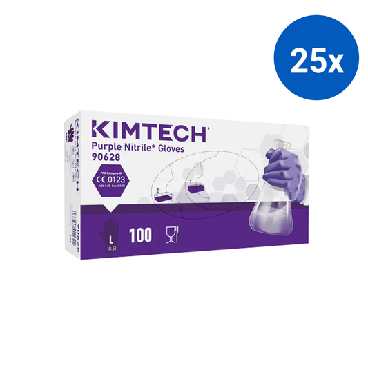 Kimtech Nitrile-Xtra Examination Gloves Powder Free Large 50/Box - Purple x25