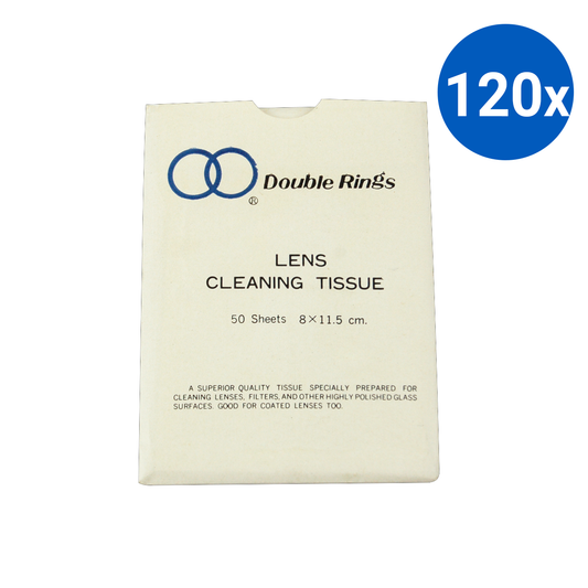 Double Ring Lens Cleaning Wiper Dry Tissue 50 Sheets/Pack (P52-651) - White x120