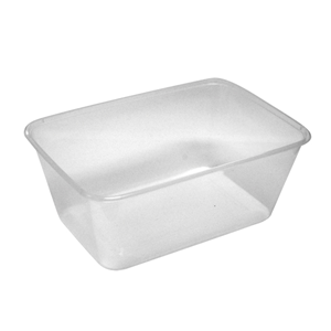 Livingstone Take-Away Rectangular Container Plastic 1 Litre 50/Pack 500/Carton - Clear x10