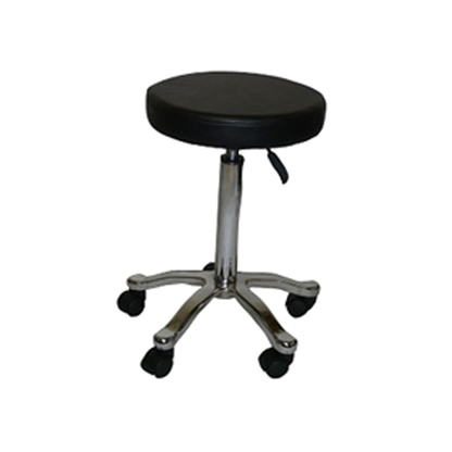 Livingstone Cutting Stool Round with Chrome Base - Black x5