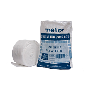 Livingstone Melior Combine Dressing Roll 9cmx10m Nonwoven Cotton Filled Non Sterile Wound Care - White x35