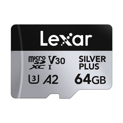 Lexar Professional Silver Plus V30 MicroSDXC UHS-I Card 64GB