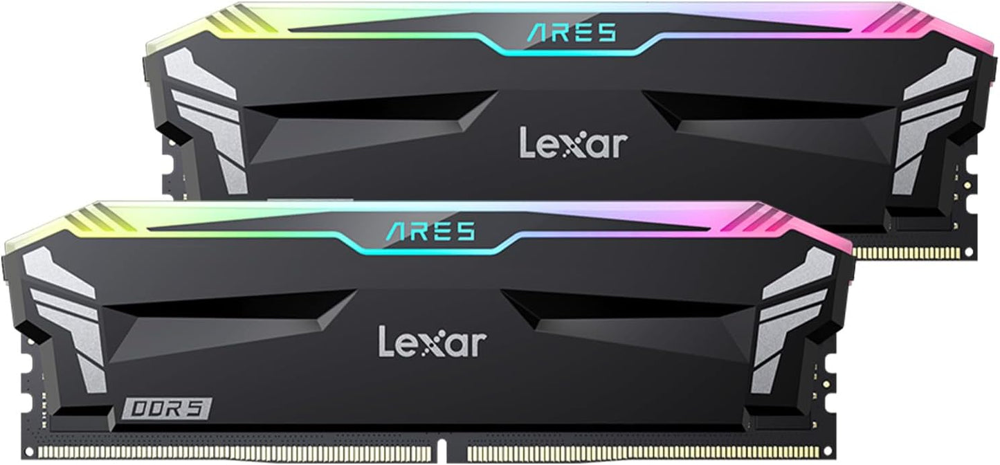 Lexar ARES DDR5 RGB Gaming Memory 32GB 6400MT/s U-DIMM Kit - Black