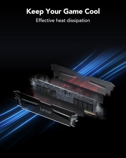 Lexar ARES DDR5 RGB Gaming Memory 32GB 6400MT/s U-DIMM Kit - Black