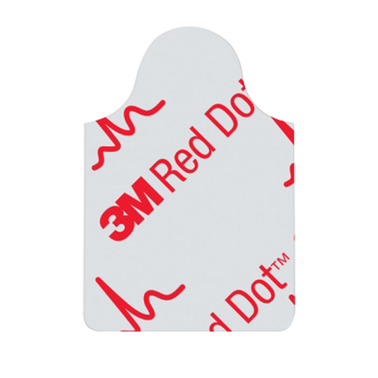 3M Resting Tab Style EKG Diagnostic Electrode with Aggressive Adhesive 2cm x 2cm 10/Card 10/Bag - White x15