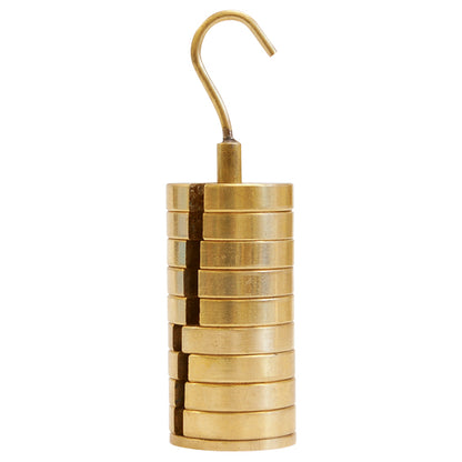 Slotted Mass Weight Brass On Carrier 9x 10 Grams 4.5mm Core Diameter 100 Grams Set - Gold x25