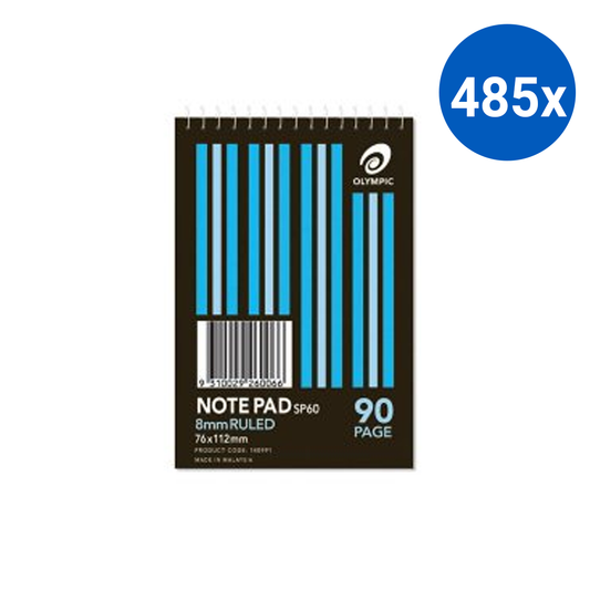 Olympic Notepad A7 Ruled Top-Open - White x485