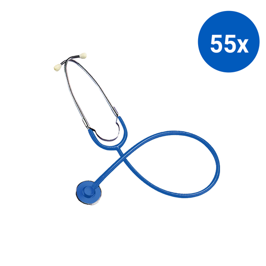 Livingstone Nurse Stethoscope Single Head - Blue Tube with Blue Flat Chest Piece x55
