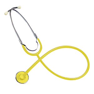 Livingstone Nurse Stethoscope Single Head with Yellow Flat Chest Piece - Yellow x55