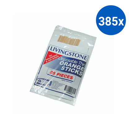 Livingstone Wooden Applicator Orange Craft Stick 150mm Length 2.2mm Diameter 25/Bag - Brown x385