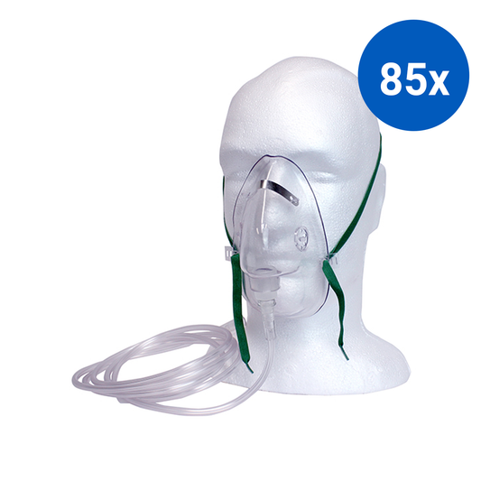 Livingstone Oxygen Mask Medium Concentration with 2m Oxygen Tubing Adult - Clear x85