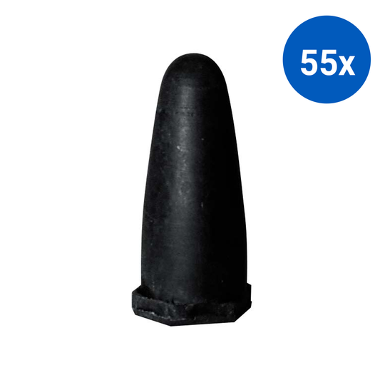 Rubber Teats Pipette 10/Pack - Black x55