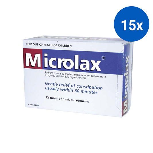 Microlax Micro Enema 5 mL 12 Tubes/Pack - Clear x15