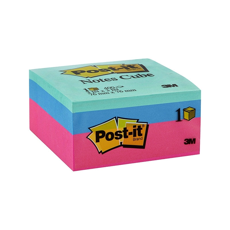 Post‑It Memo Cube 76 x 76mm Assorted Colours