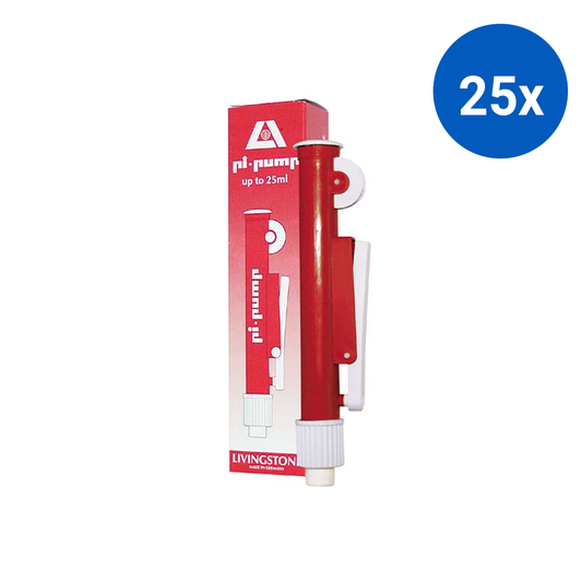 Pi-Pump Pipetter Pipette Filler up to 25ml - Red x25