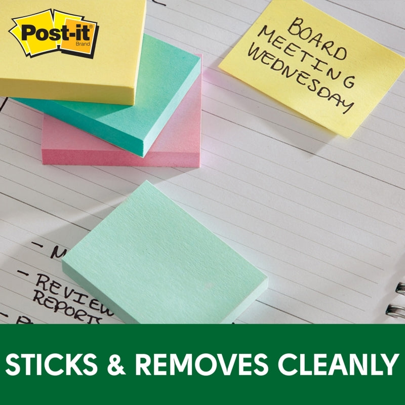 Post‑It Greener Pop‑Up Notes Pastel 76 x 76mm 6‑Pack
