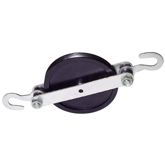 Pulley with Hook 50 mm 1-sheave 10/Pack - Black x15