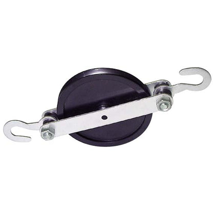 Pulley with Hook 50 mm 1-sheave 10/Pack - Black x15