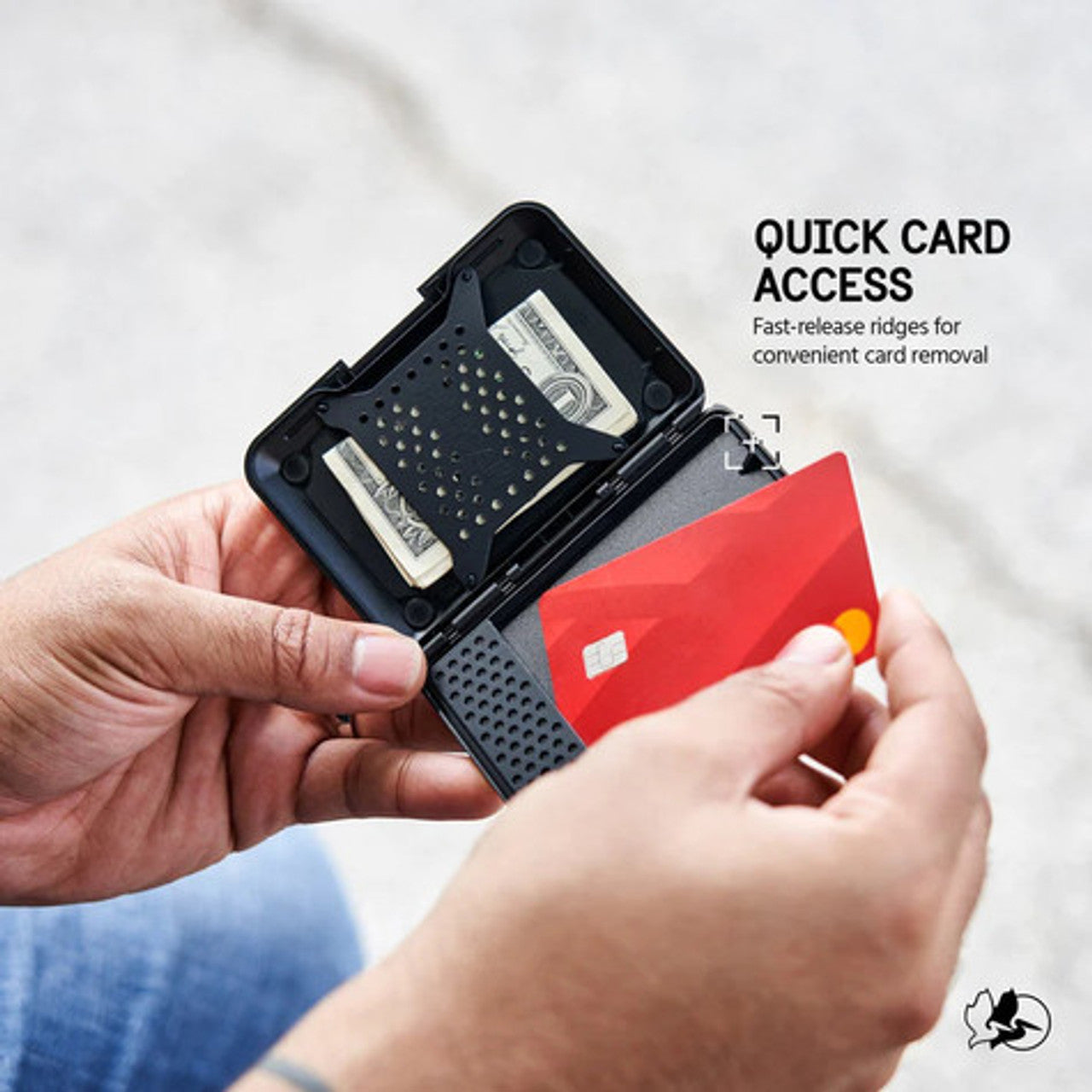 Pelican Shield Magnetic MagSafe Wallet iPhone 12/13/14/15 - Black