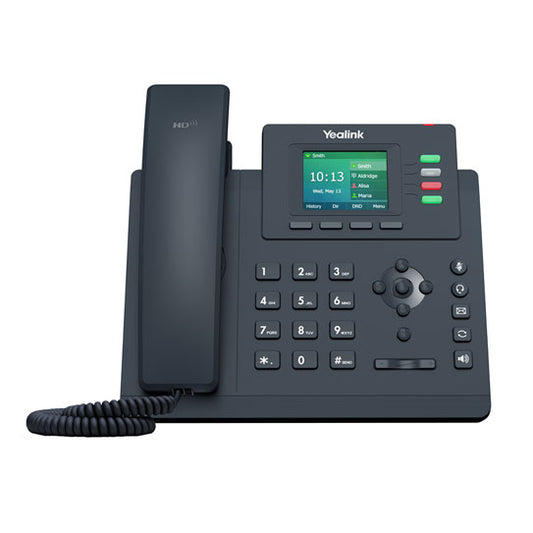 Yealink T33G Entry‑Level IP Phone with 4 Lines, Dual Gigabit Ports & Color LCD